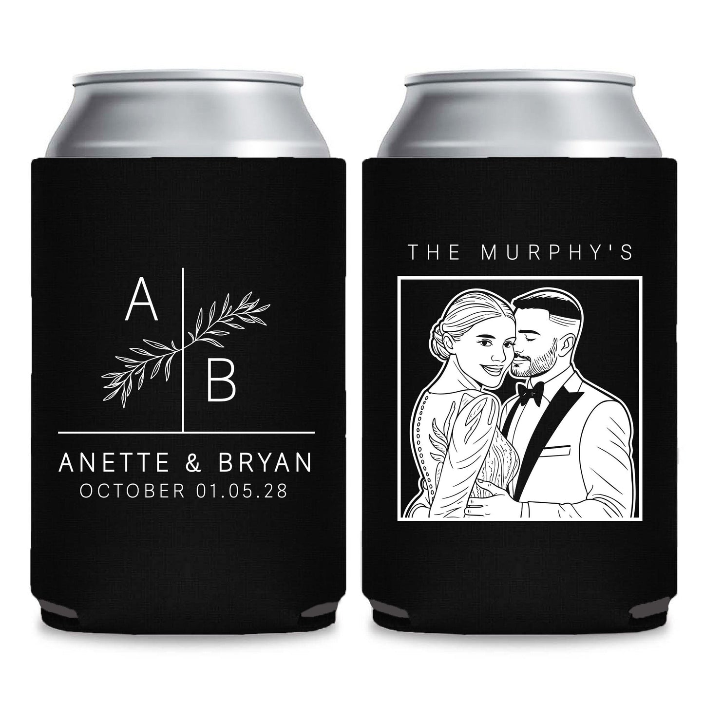 Couples Portraits and Photos Can Coolers