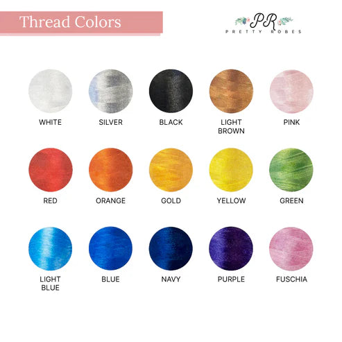 the color chart for threaded colors