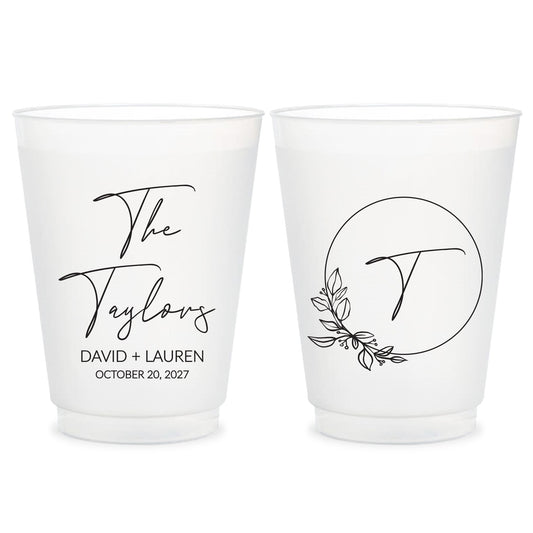 Custom Wedding Frosted Cups (KT148)