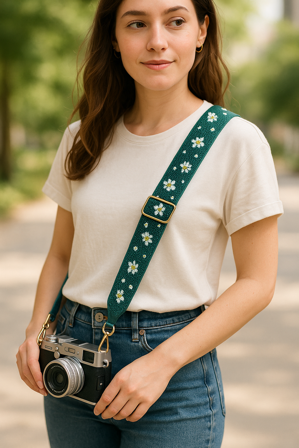 Floral and Beaded Camera/Purse Straps