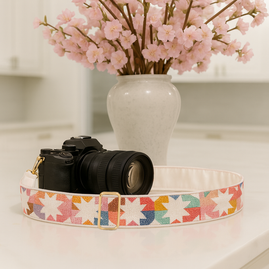 Multicolored Triangle Camera Strap