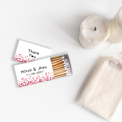 Floral Wedding Matchboxes