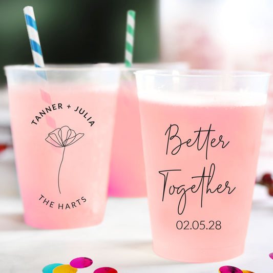 Better Together Wedding Frosted Cups (PK 188)