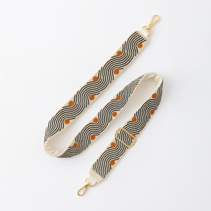 Black and White Wavy Camera Strap