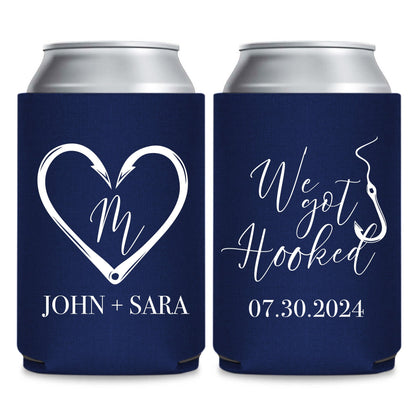 Beach and Nautical Wedding Can Cooler Favors