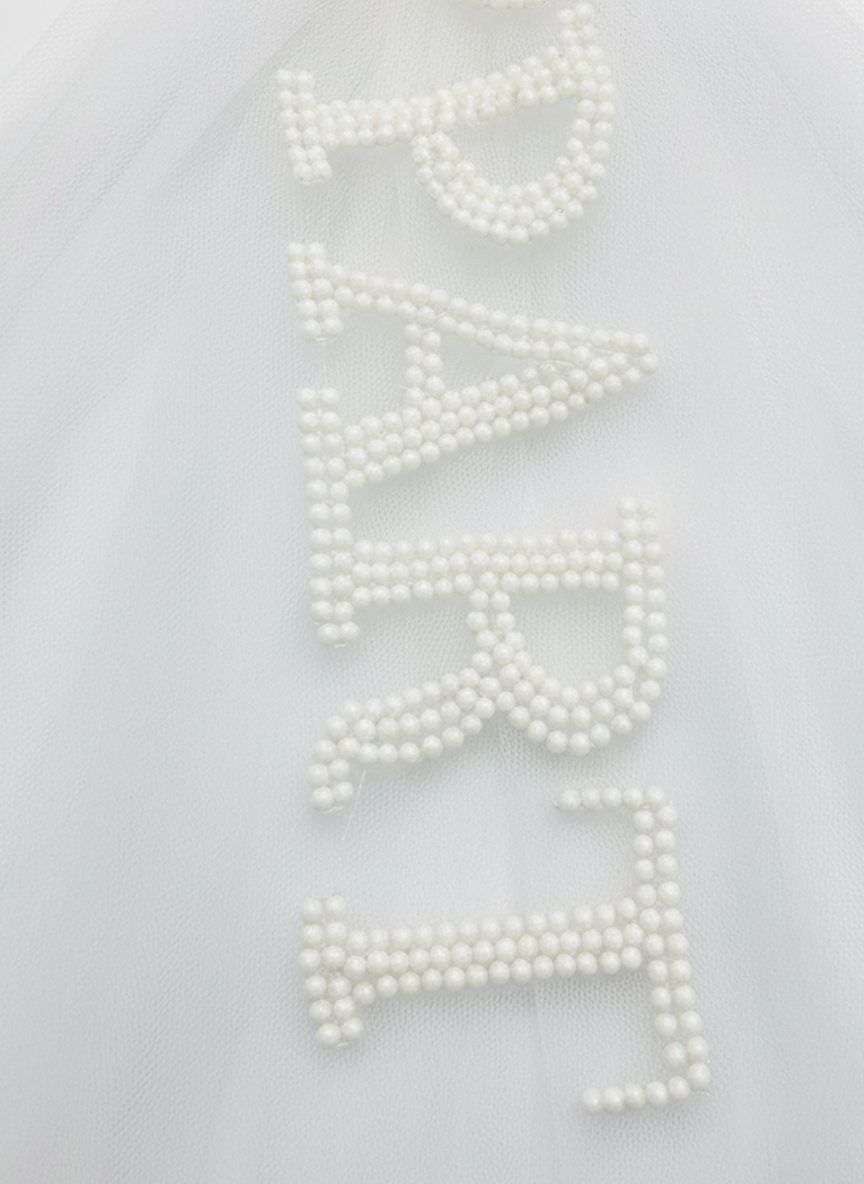 Pearl Beaded Bridal Veil