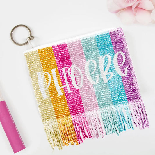 Colorful Coin Clutch With Fringe for Kids