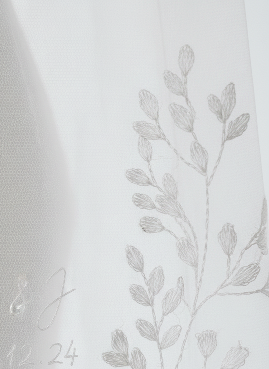 Botanical Floral Lace Wedding Veil