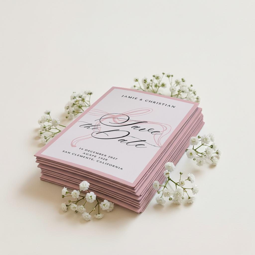 Elegant Pink Wedding Magnet Favor