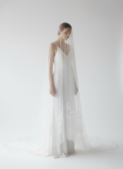 Botanical Floral Lace Wedding Veil