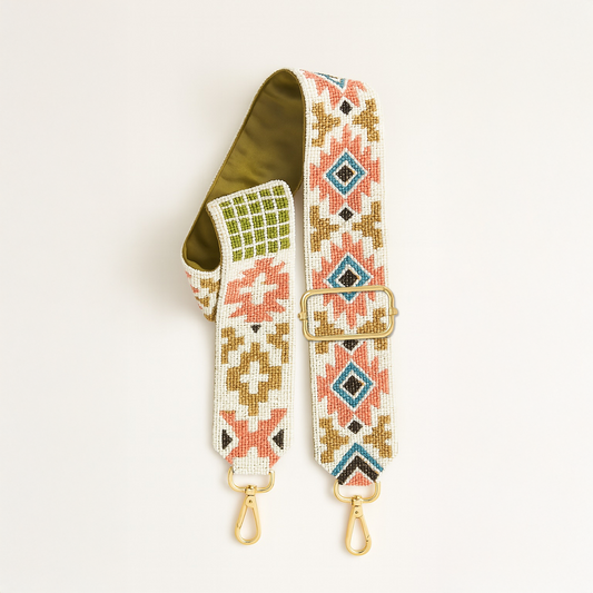 Orange Patterned Camera Strap