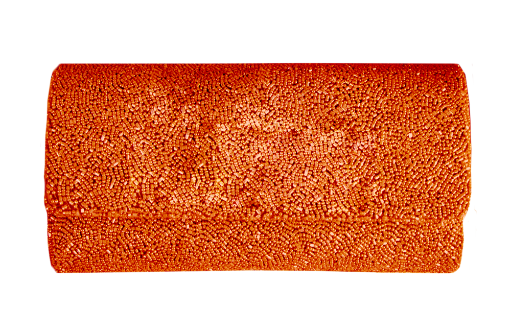 an orange square shaped object with a white background