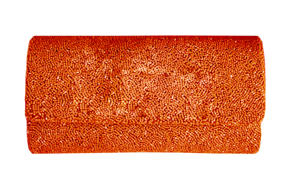 an orange square shaped object with a white background