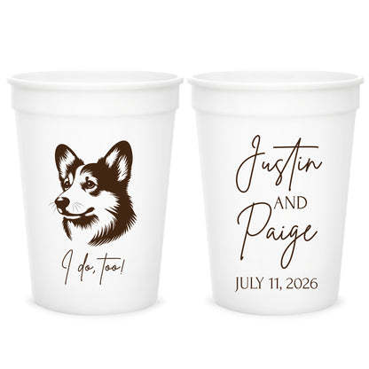 Personalized Pet Wedding Stadium Cups Favors (KT248)