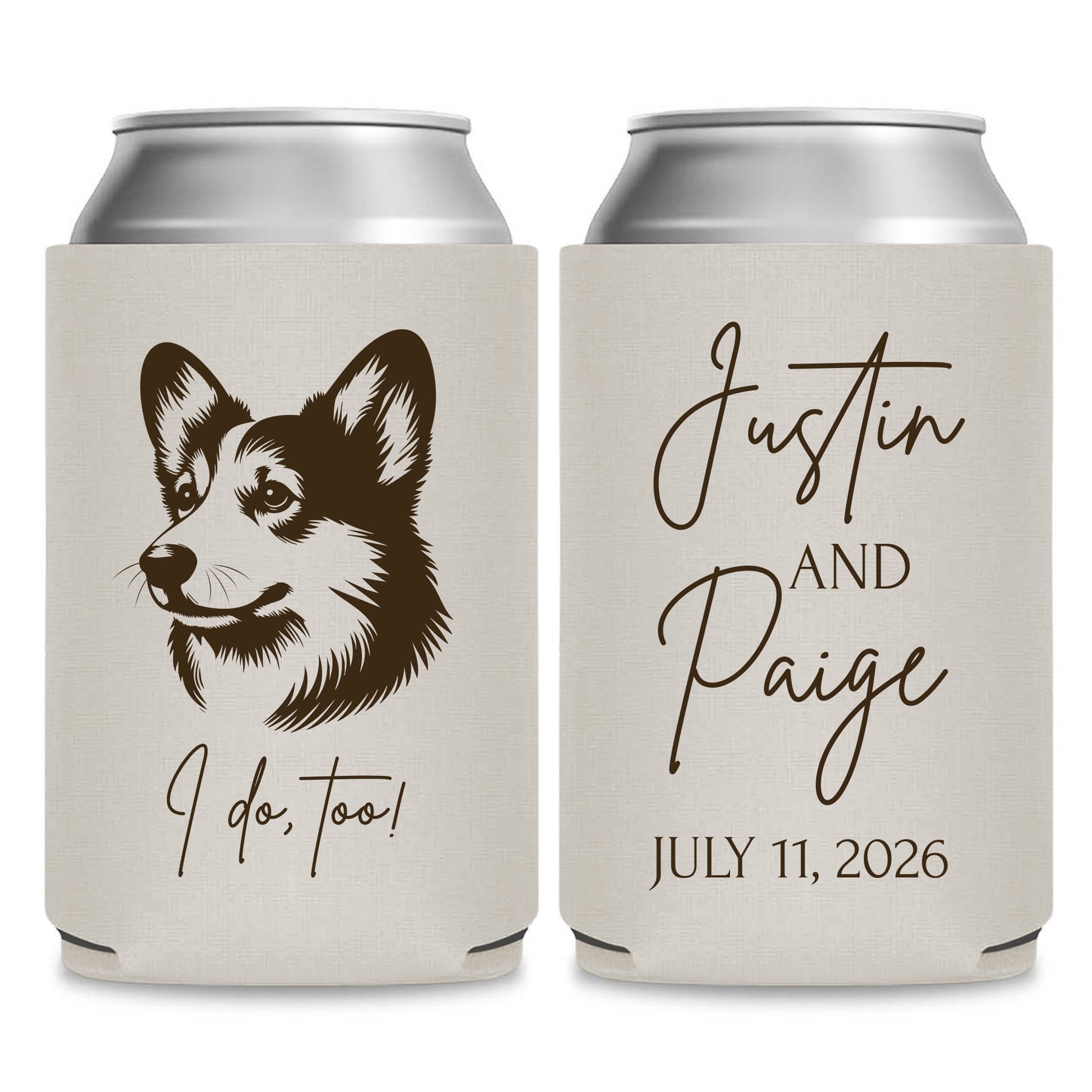 Personalized Pet Wedding Can Cooler Favors (KT248)