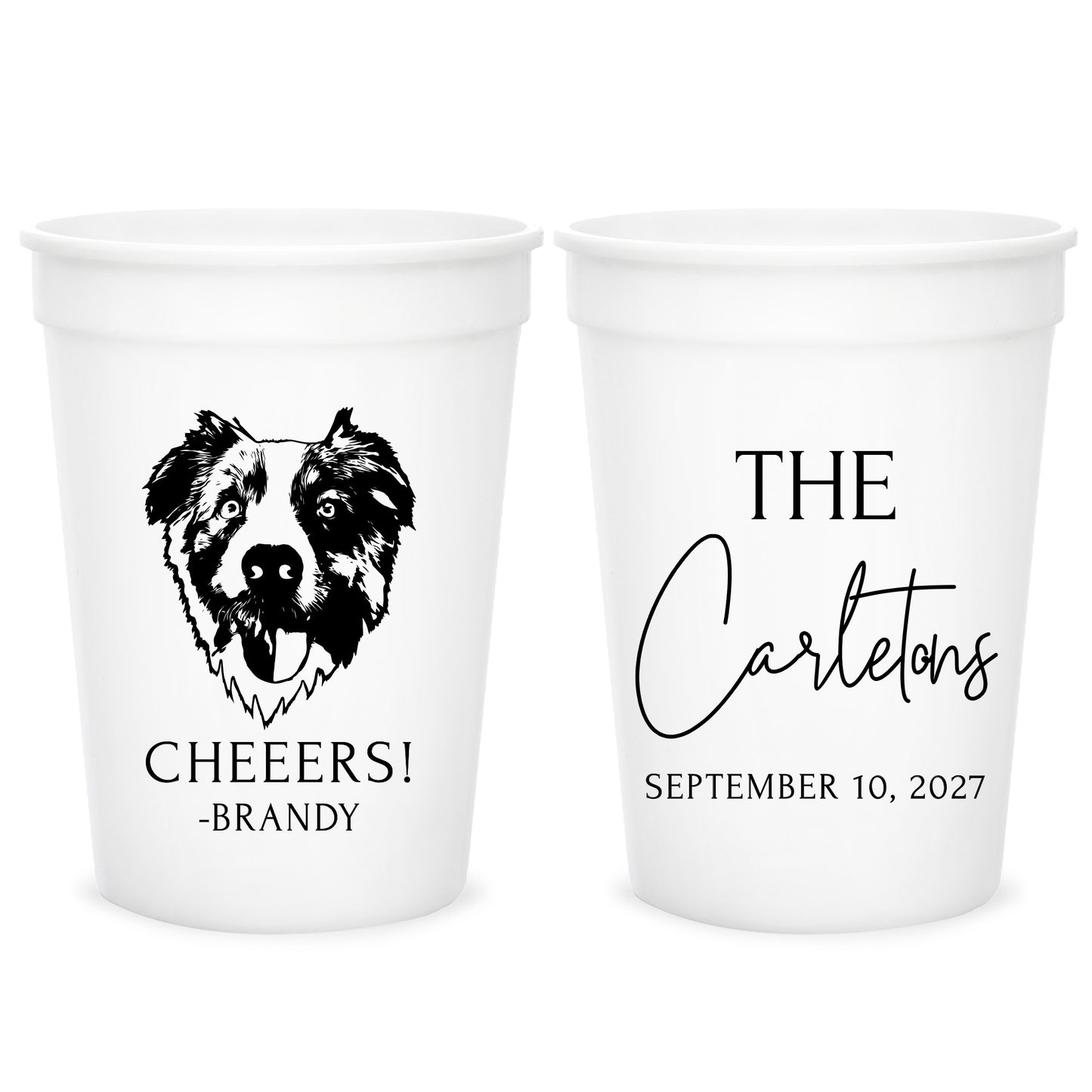 Cheers Pet Wedding Stadium Cups (KT249)