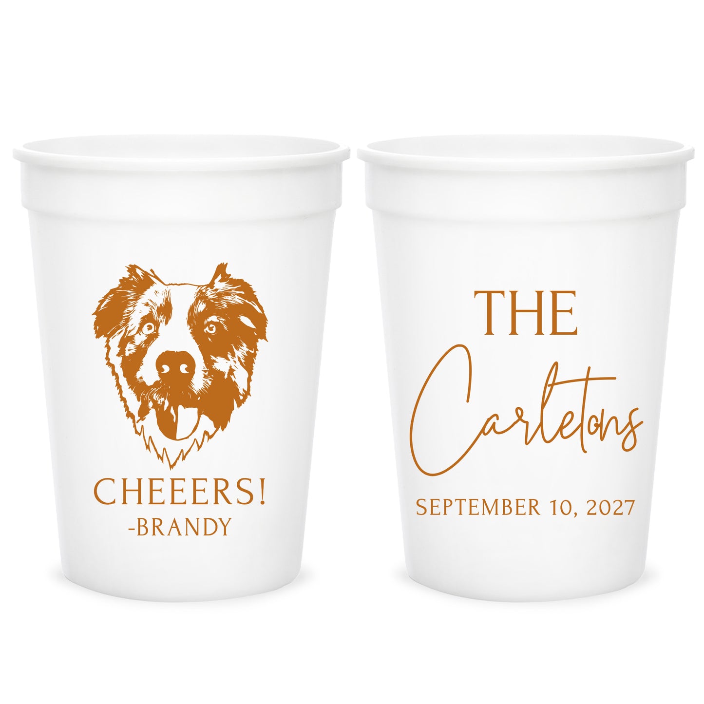 Cheers Pet Wedding Stadium Cups (KT249)