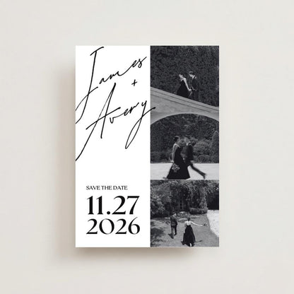 Modern Custom Wedding Photo Magnet