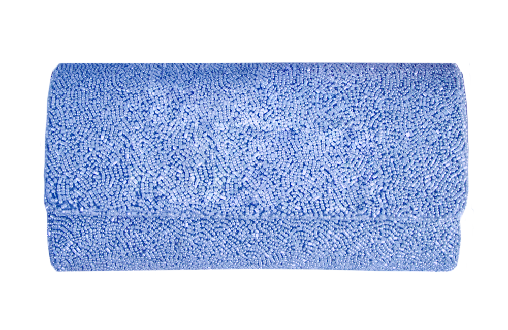 Personalized Hand Beaded Clutch (FOG)