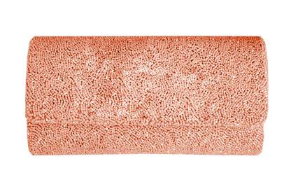 a roll of pink colored paper on a white background