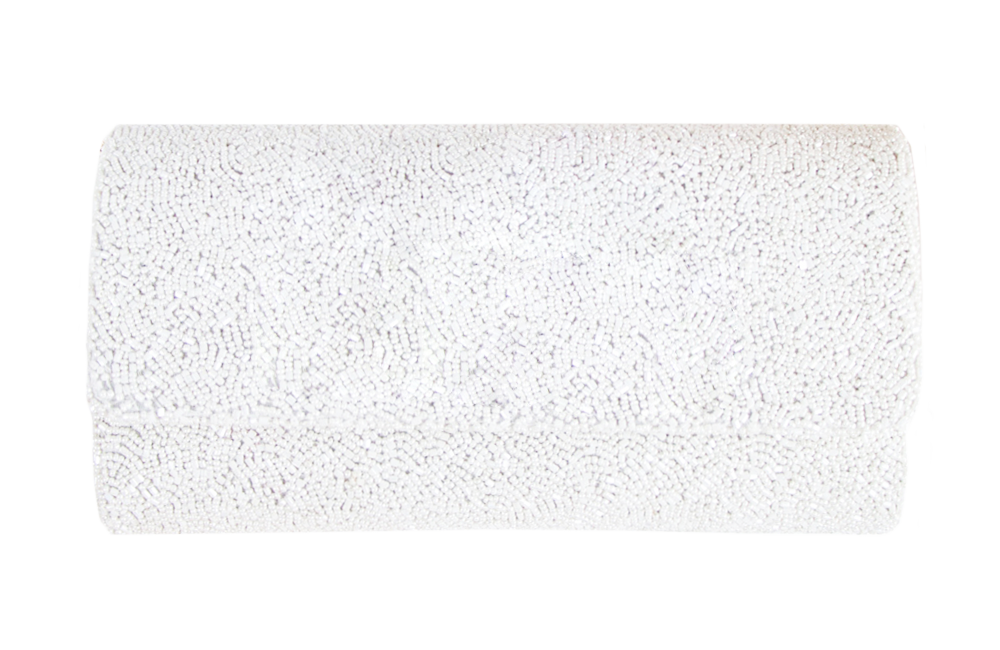 Personalized Hand Beaded Clutch (FOG)
