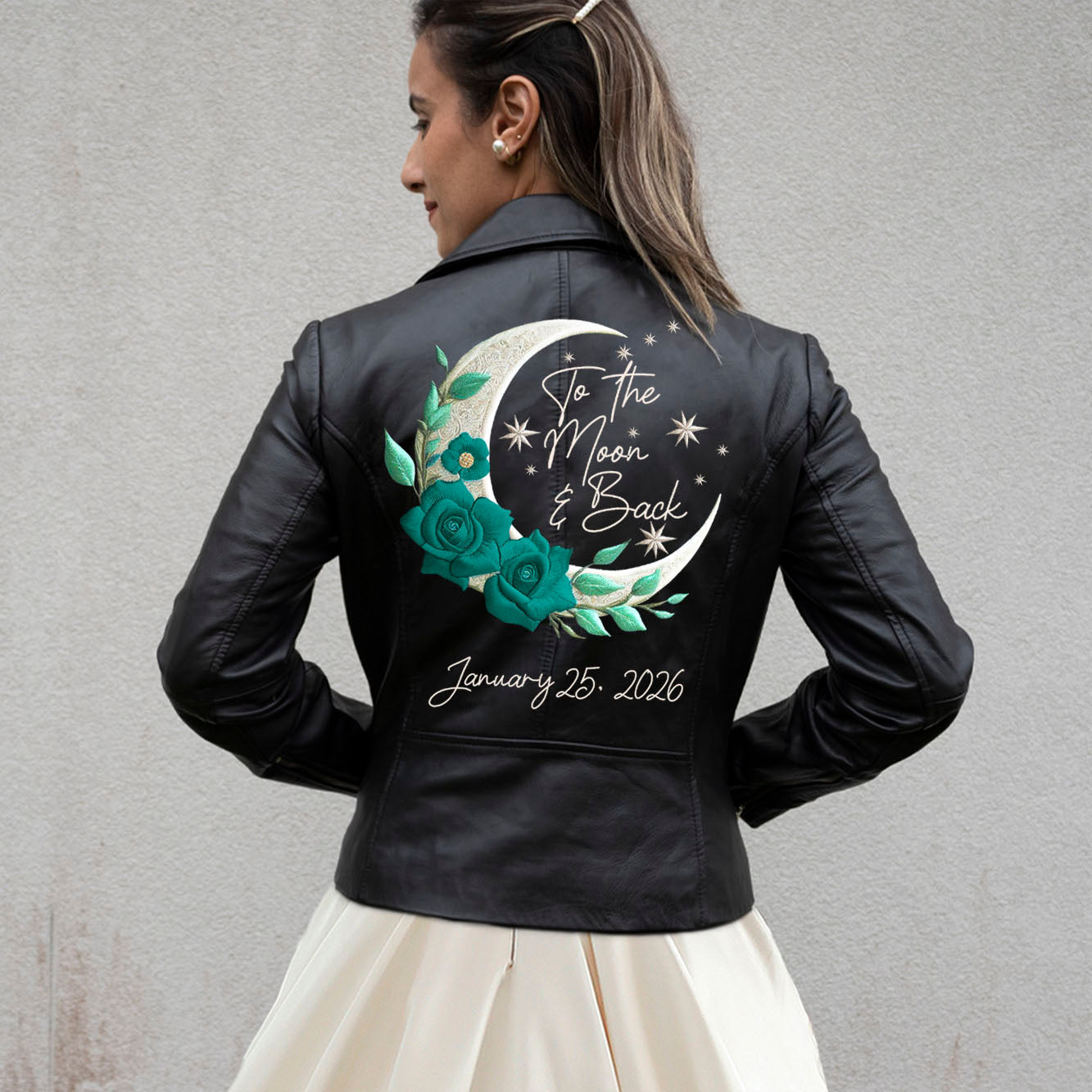 (Real Leather) To The Moon And Back Leather Jacket