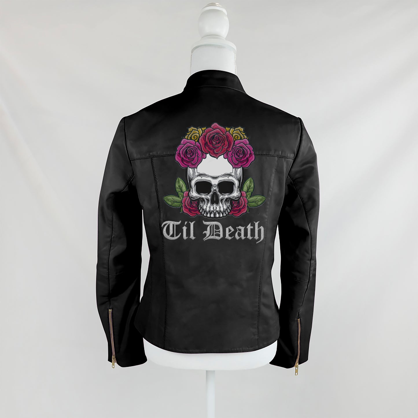 Till Death Skull Leather Coat