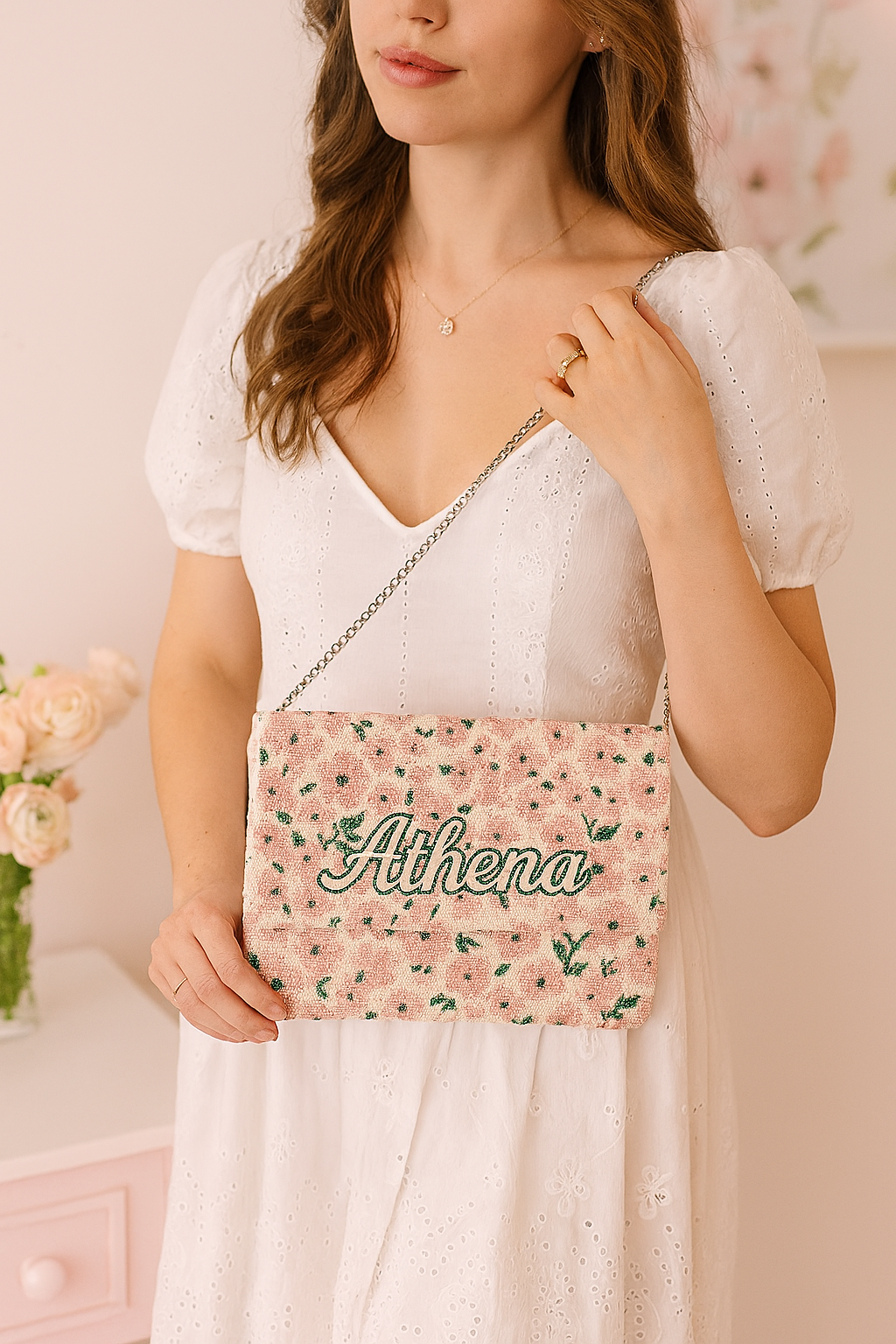 Blush Floral Clutch - HHFC
