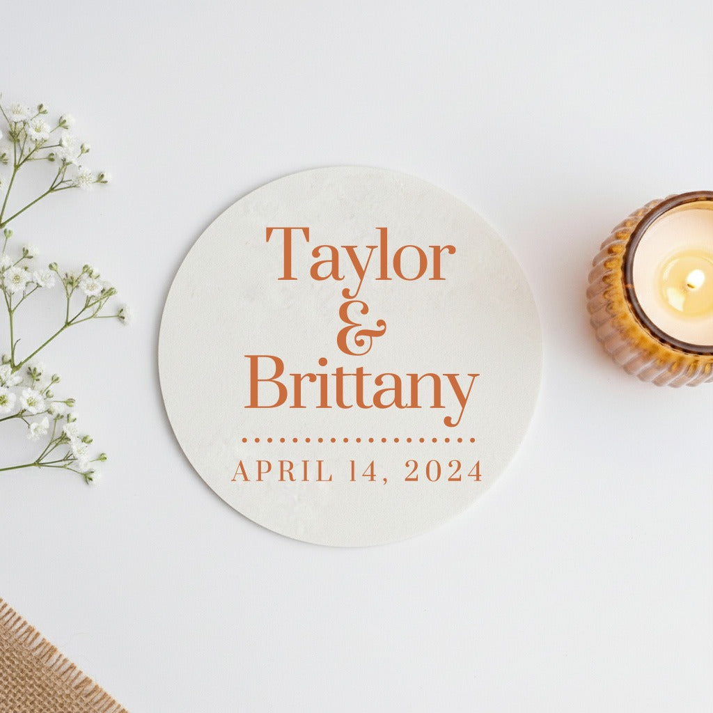 Custom Names Minimalist Coasters