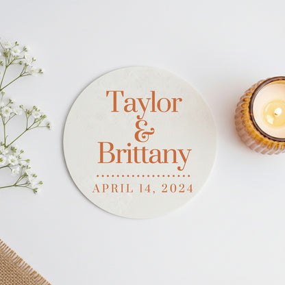 Custom Names Minimalist Coasters