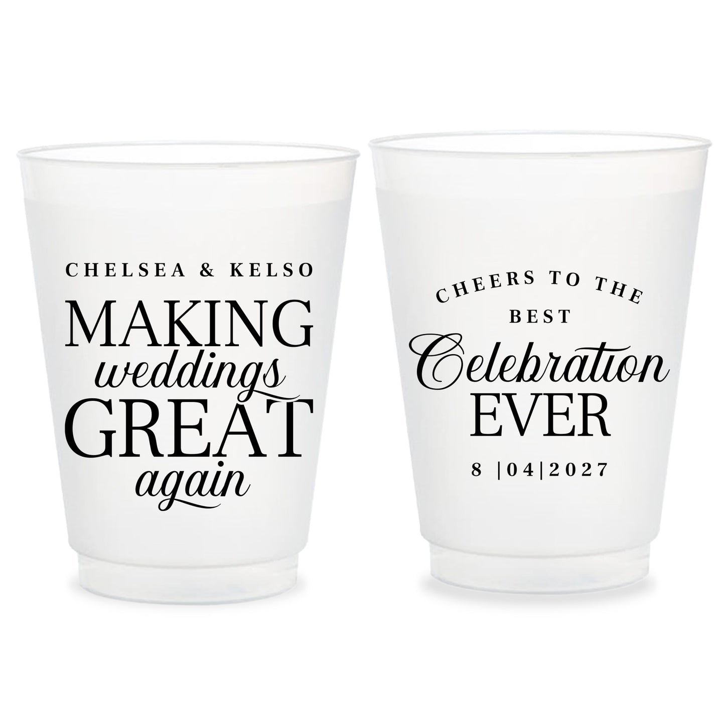 Wedding Frosted Cups (KT300)