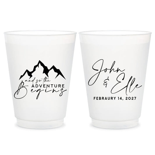 Custom Wedding Frosted Cups (CS 300)
