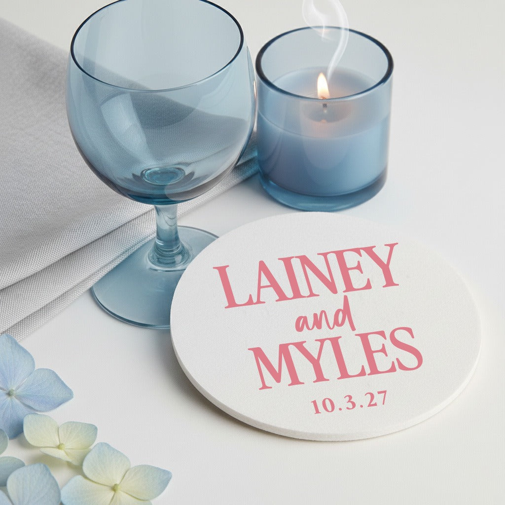 Custom Names Minimalist Coasters