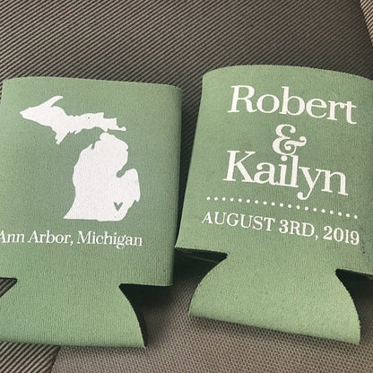 Texas State Custom Wedding Can Coolers (30)
