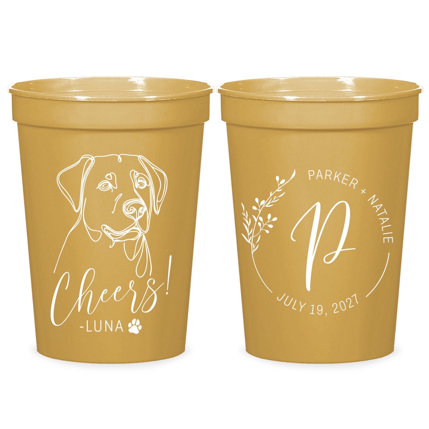 Customized Pet Photo Wedding Stadium Cups (LP324)