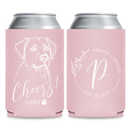 Customized Pet Photo Wedding Can Coolers (LP324)