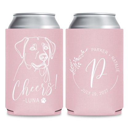 Customized Pet Photo Wedding Can Coolers (LP329)