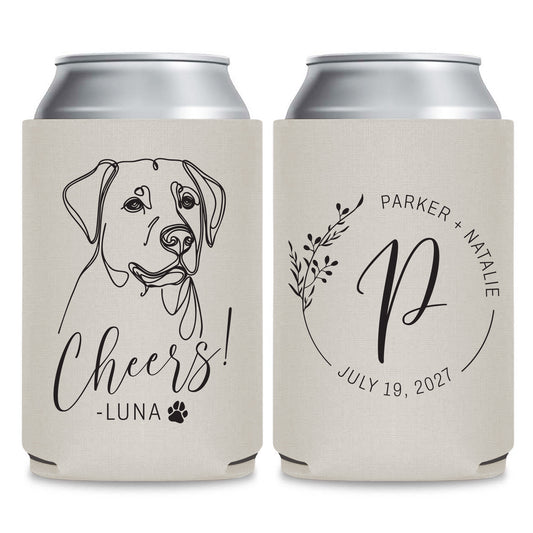 Customized Pet Photo Wedding Can Coolers (LP324)