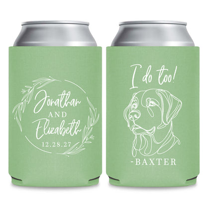 I Do Too (Pet Dog) Wedding Can Cooler Favors (326)