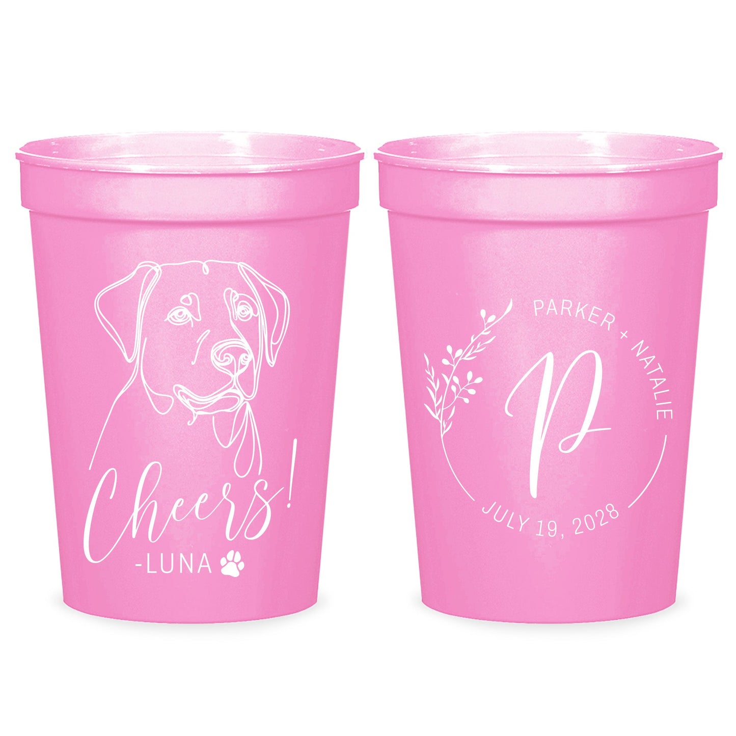 Pet Photo Wedding Stadium Cups (LP329)