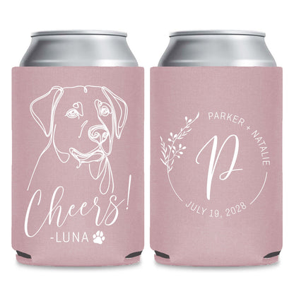 Customized Pet Photo Wedding Can Coolers (LP329)
