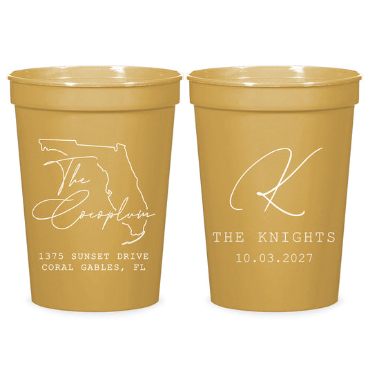 Personalized Stadium Cups Wedding Favors (LP331)