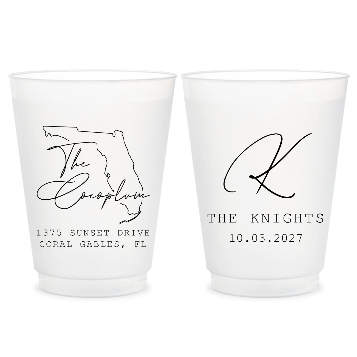 Personalized Frosted Cups Wedding Favors (LP331)