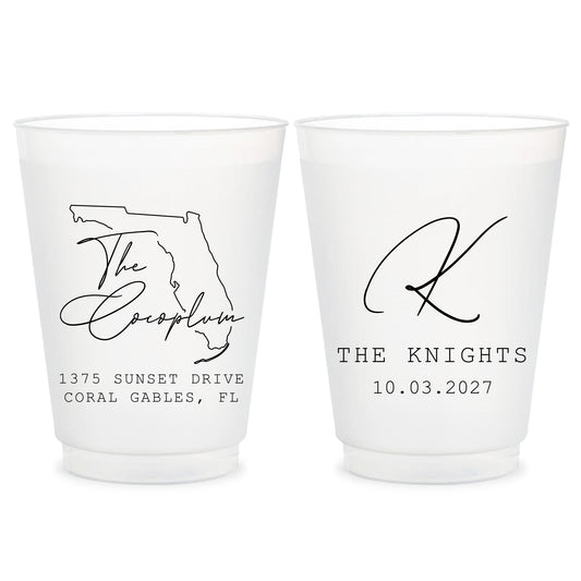 Personalized Frosted Cups Wedding Favors (LP331)