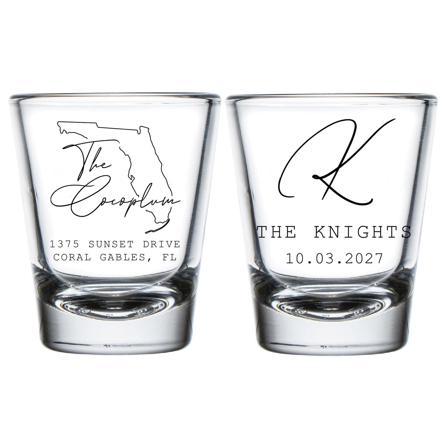 Personalized Shot Glass Wedding Favors (LP331)