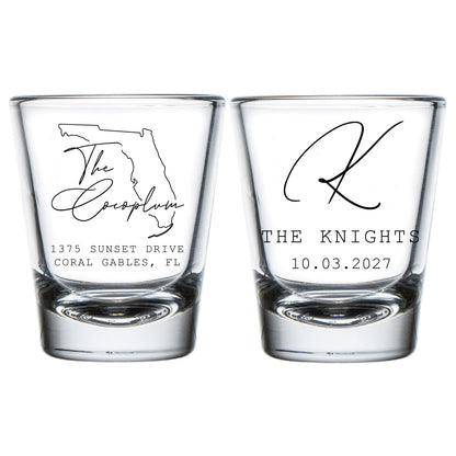 Personalized Shot Glass Wedding Favors (LP331)