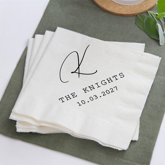 Custom Last Name Napkin Favors (LP 333)