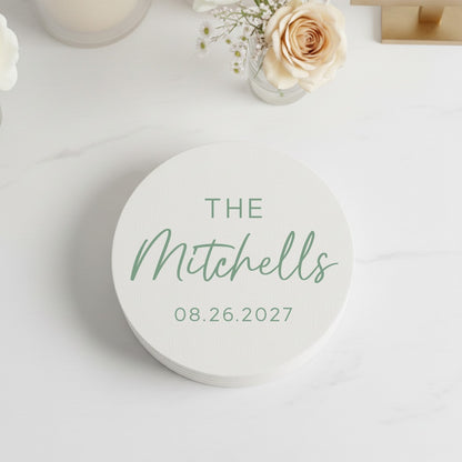 Last Name Minimalist Coasters