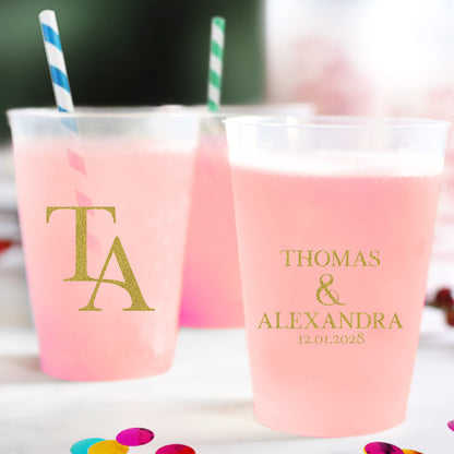 Personalized Wedding Plastic Cups (PK 379)