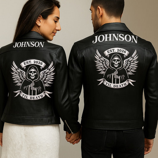 (Real Leather) Custom Men Til Death Leather Jacket
